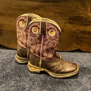 Durango Kids Boots in Brown and Purple